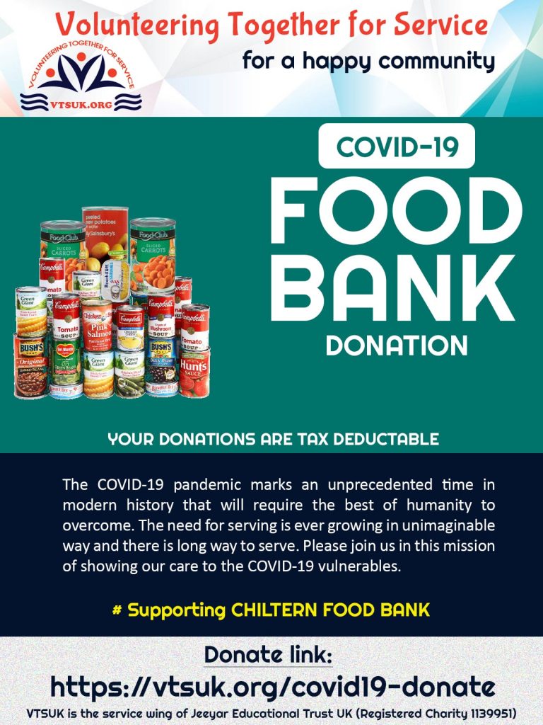 COVID19 - Donations in support of Chiltern FoodBank